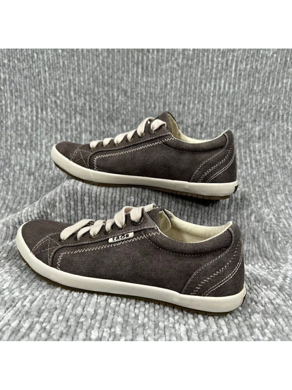 Taos Star Canvas Chocolate Washed Sneakers Size 5.5